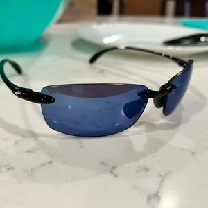 COSTA DEL MAR Seagrove POLARIZED Sunglasses Shiny Black/Blue Mirror 580P